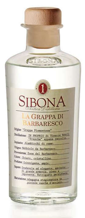 Fles - Grappa - Sibona - Barbaresco - 0,5l - 42%