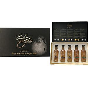 5 pack - Whisky- Paul John - India - Family - 5x0,05l - 49,74%