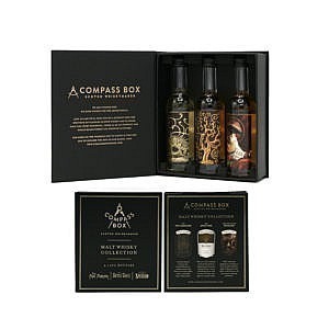 3xFles & Mooie case - Whisky - Compass Box - Peat Monster Spice Tree - The Spaniard - 0,15l - 45%