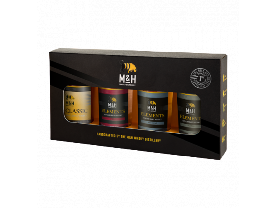 Milk & Honey 4 x Miniatures - Whisky - Israël - Milk & Honey - Classic & the elements single malts - 46% - 4x0,05l
