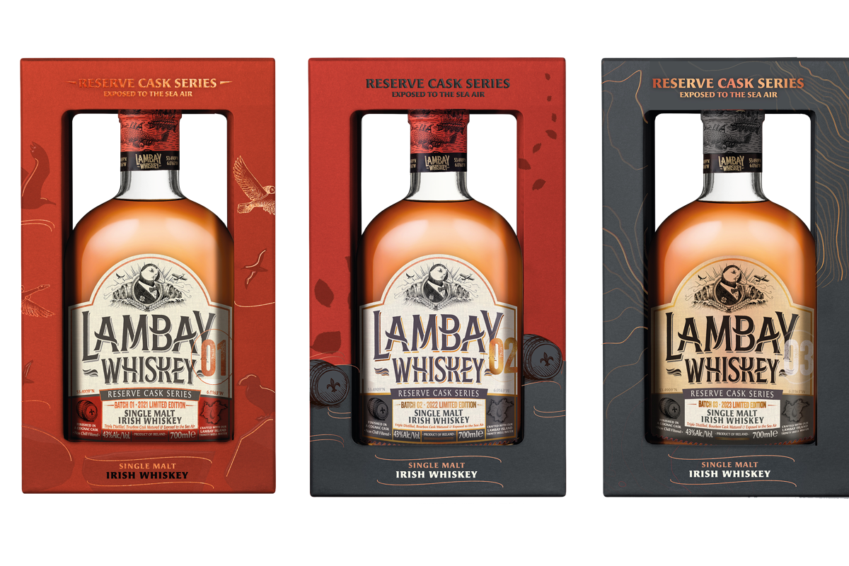 Lambay Single Malt Reserve Series 1- collectie compleet