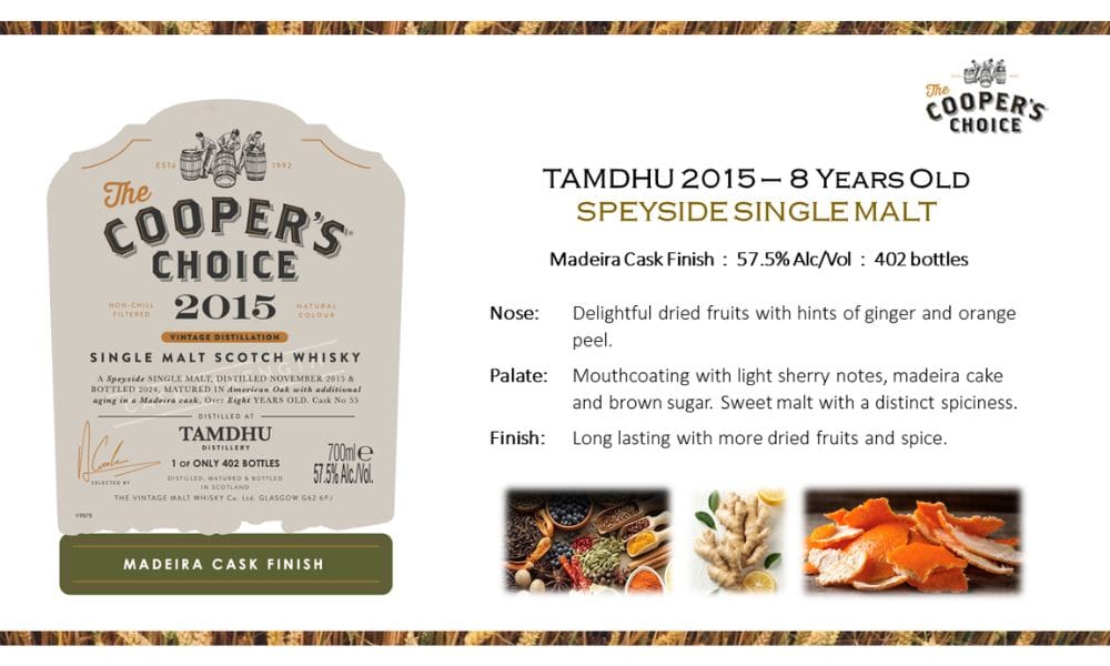 Coopers Choice Tamdhu 8 YO 2015 product info