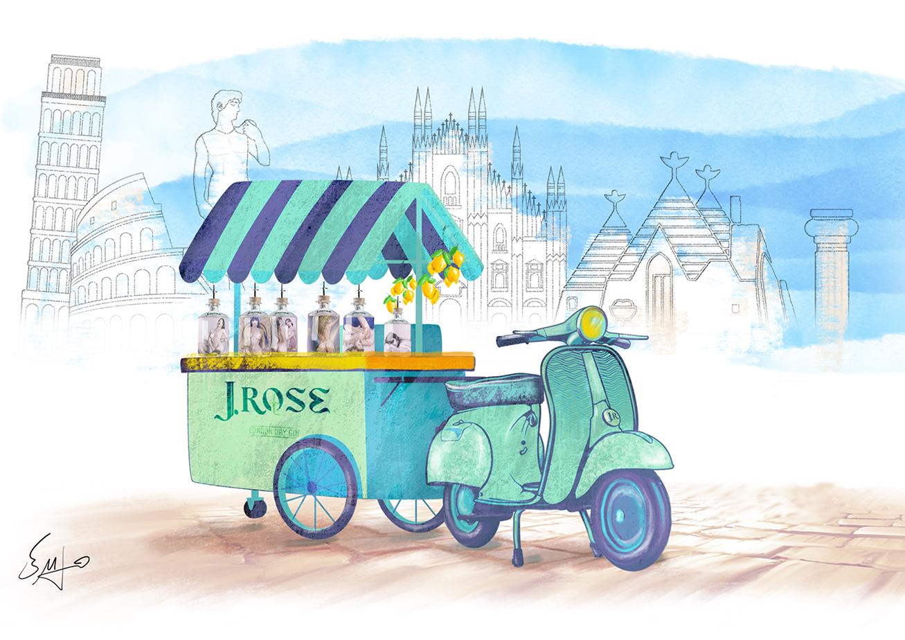 J. Rose London Dry Gin Mood shot 1