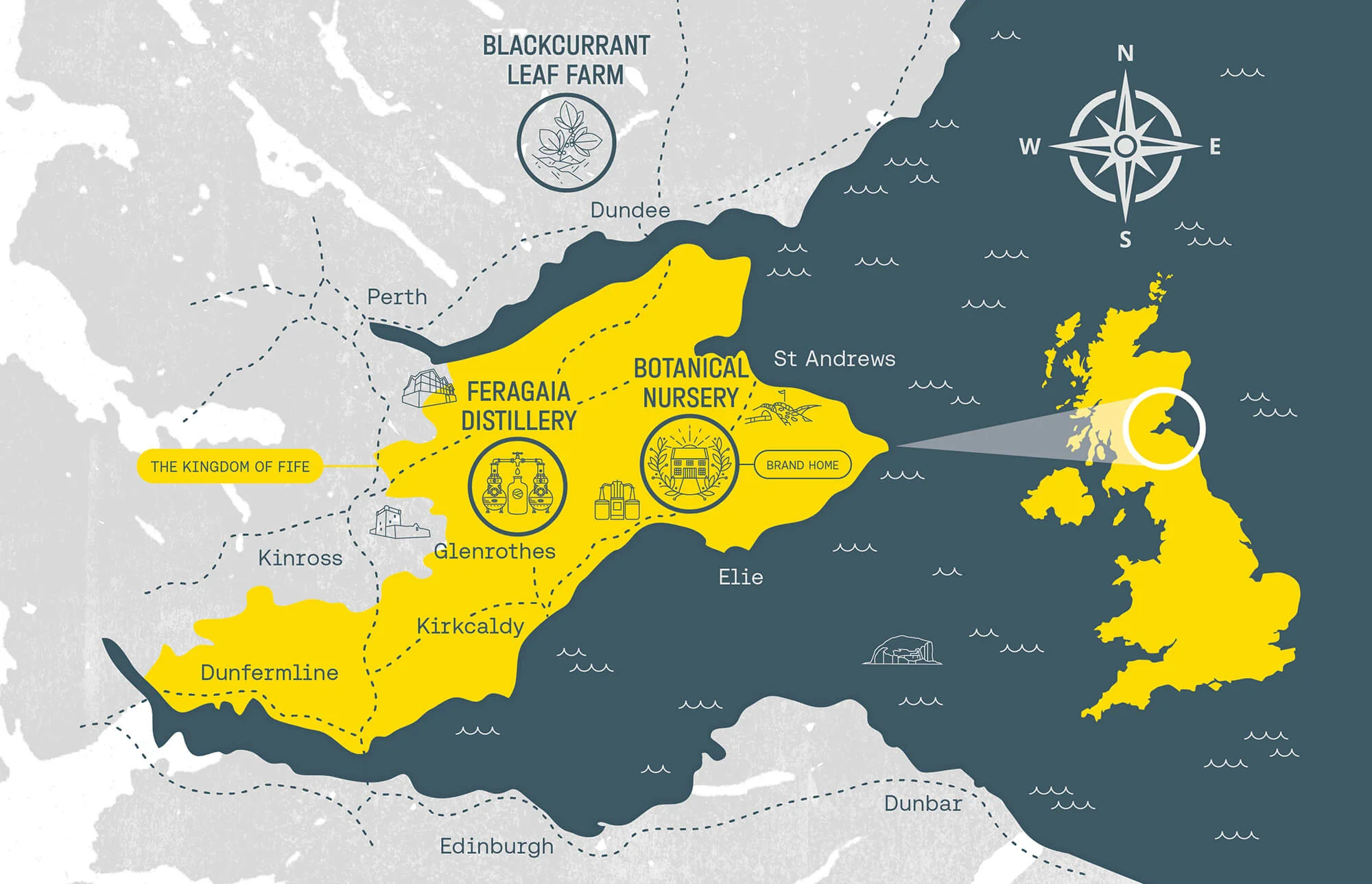 Map Feragaia distillery - the 0.0 distillery