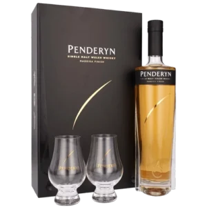 Penderyn Gold Range Madeira + 2 glazen - product shot