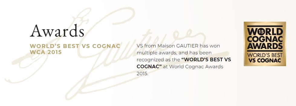 awards cognac gautier